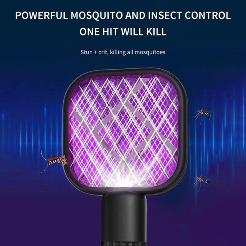 "2-in-1 USB Rechargeable Mosquito Killer Racket | Portable Mosquito Repellent Racket With UV Light For Home Office Use