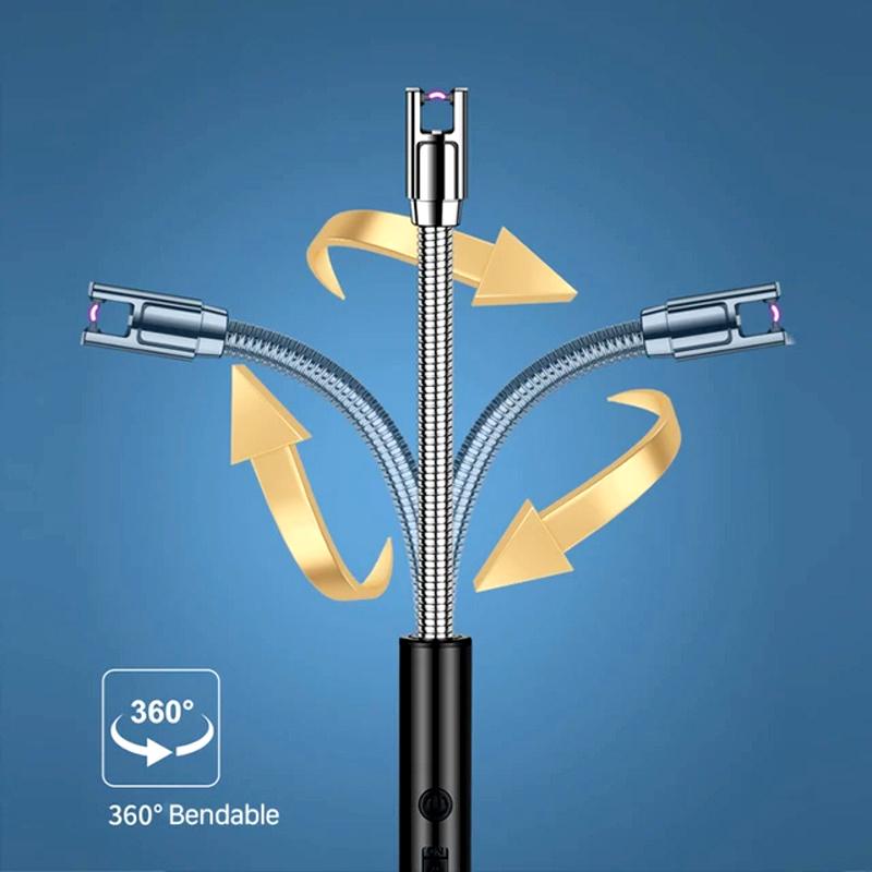 360° Flexible Neck USB Pulse Arc Lighter –