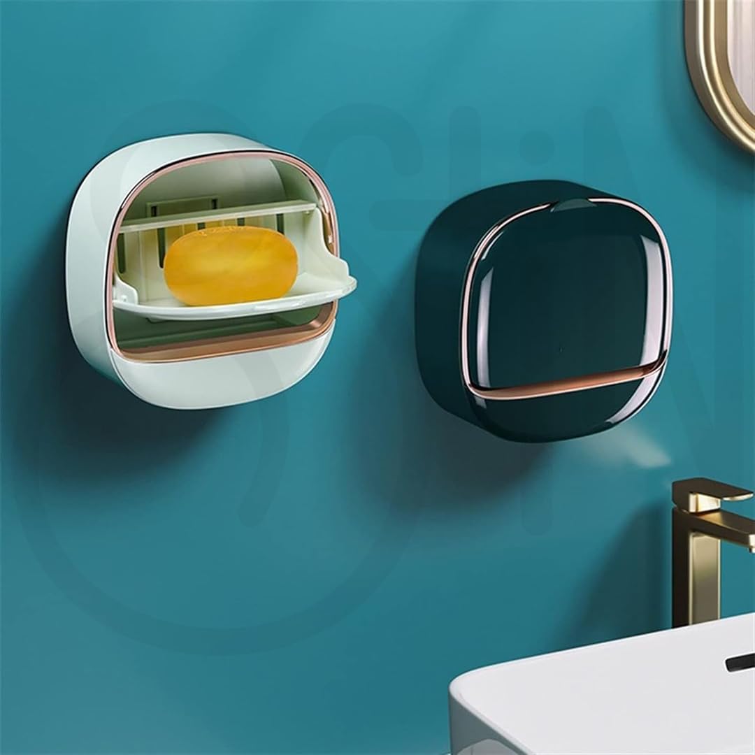 Waterproof Soap Box for Shower, Hanging Soap Holder with Drainage for Bathroom Storage