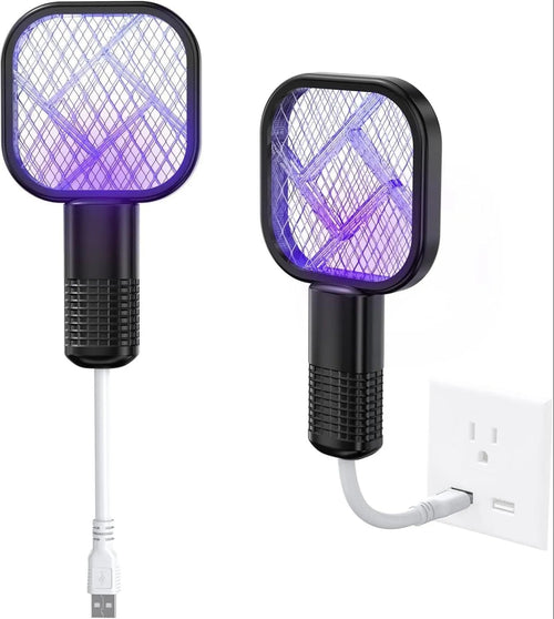 "2-in-1 USB Rechargeable Mosquito Killer Racket | Portable Mosquito Repellent Racket With UV Light For Home Office Use