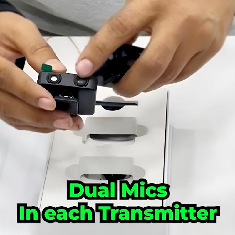 BLUK’S BX-10 Dual Wireless Microphone with ANC, 9ms Low Latency and Dual-Mic Transmitters for Smartphones & Cameras